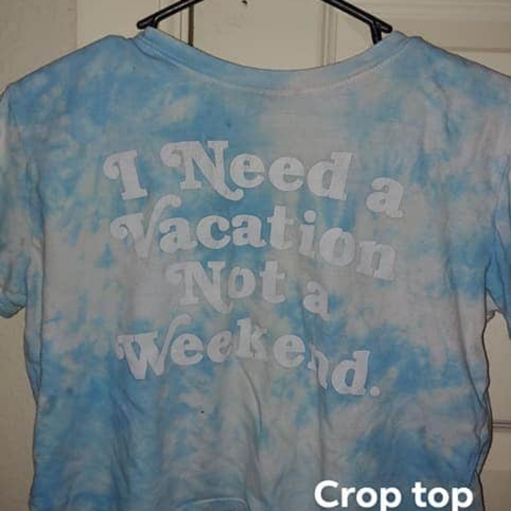 Blue crop top